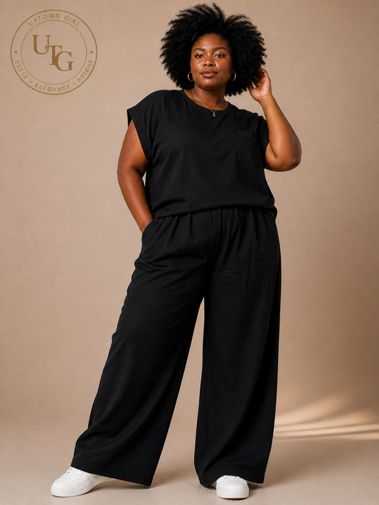 Luxe Wide-Leg Two-Piece Set