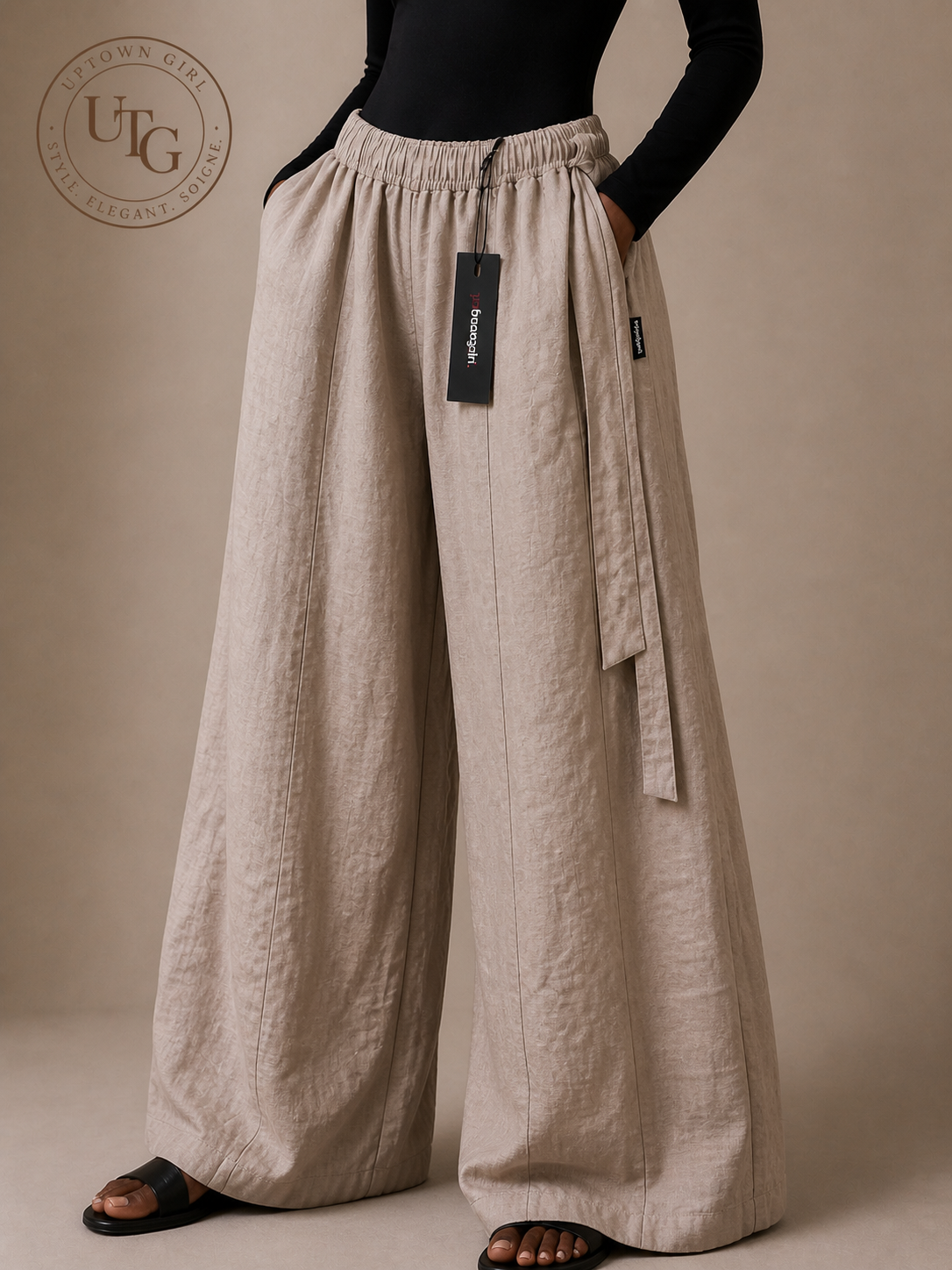 Relaxed Wide-Leg Trousers