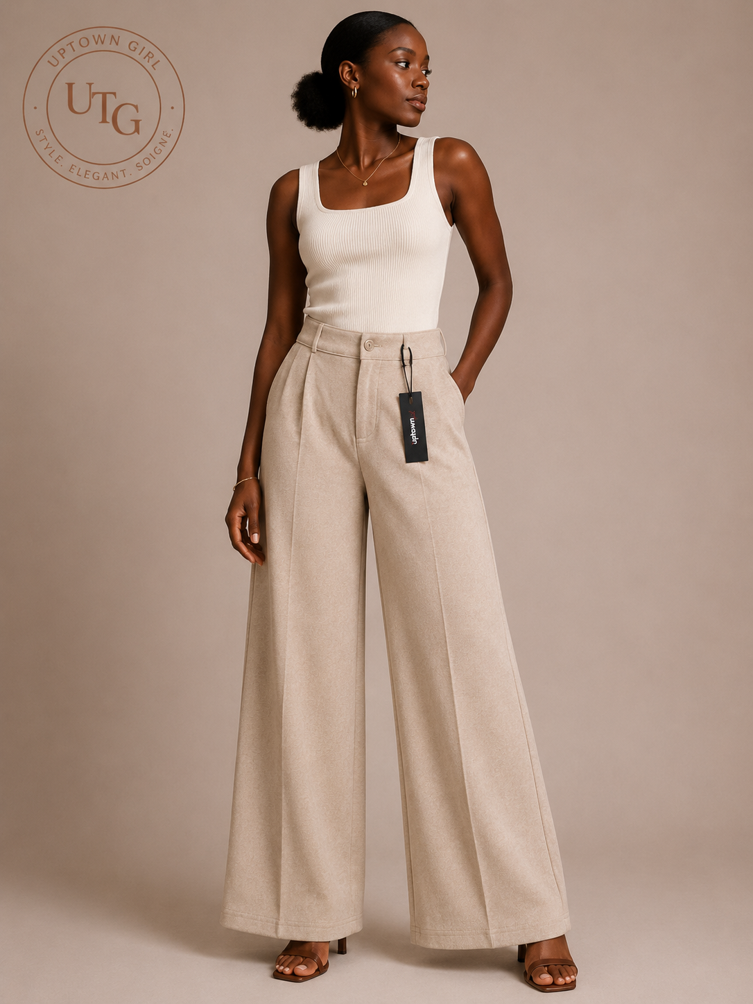 Tailored Wide-Leg Trousers