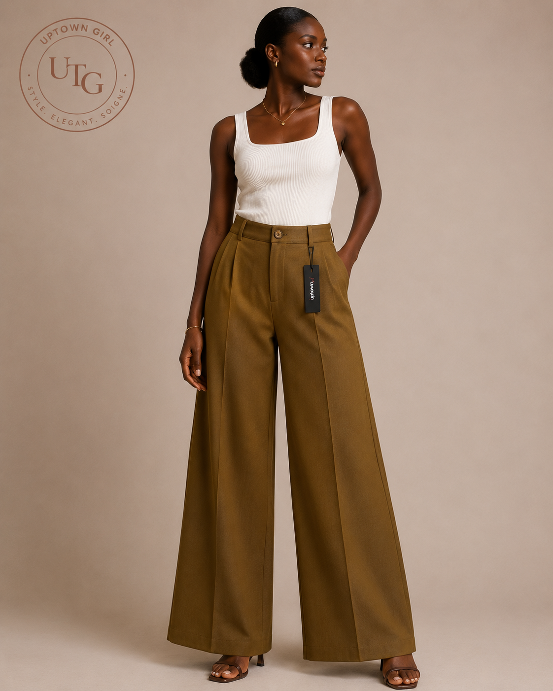 Tailored Wide-Leg Trousers