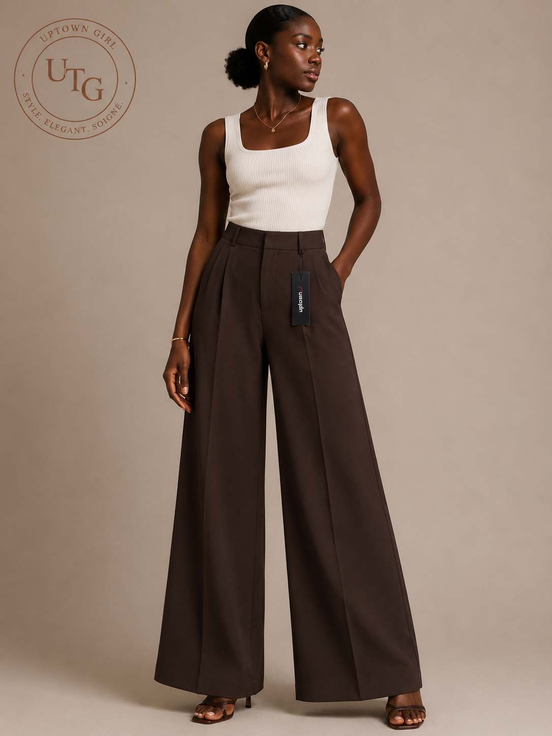 Tailored Wide-Leg Trousers
