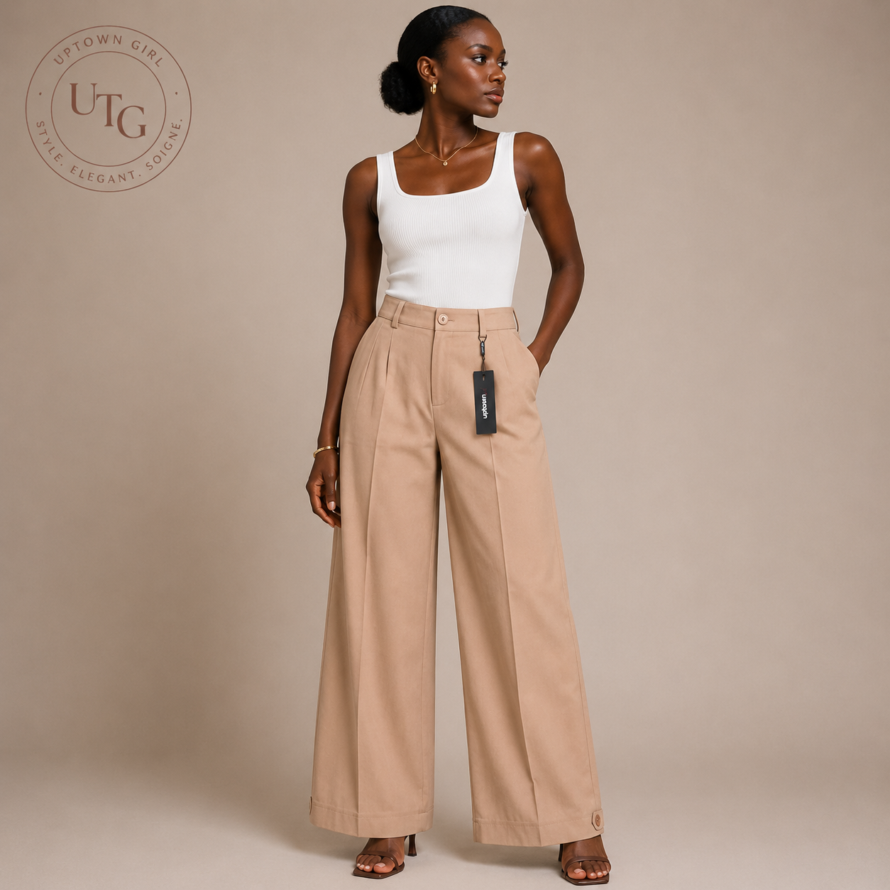 Tailored Wide-Leg Trousers