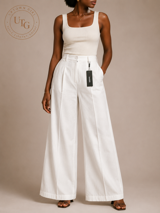Tailored Wide-Leg Trousers