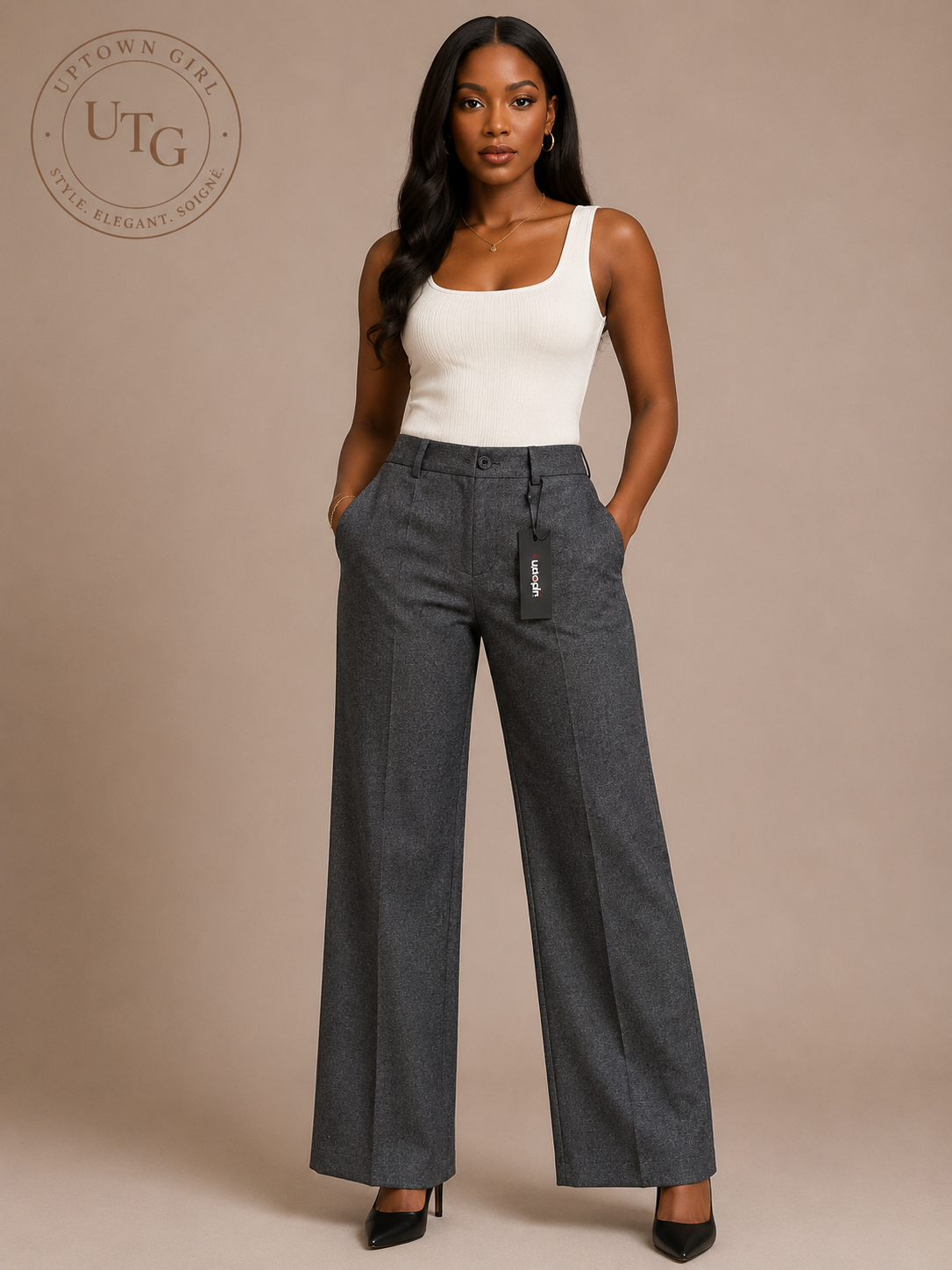 Tailored Wide-Leg Trousers
