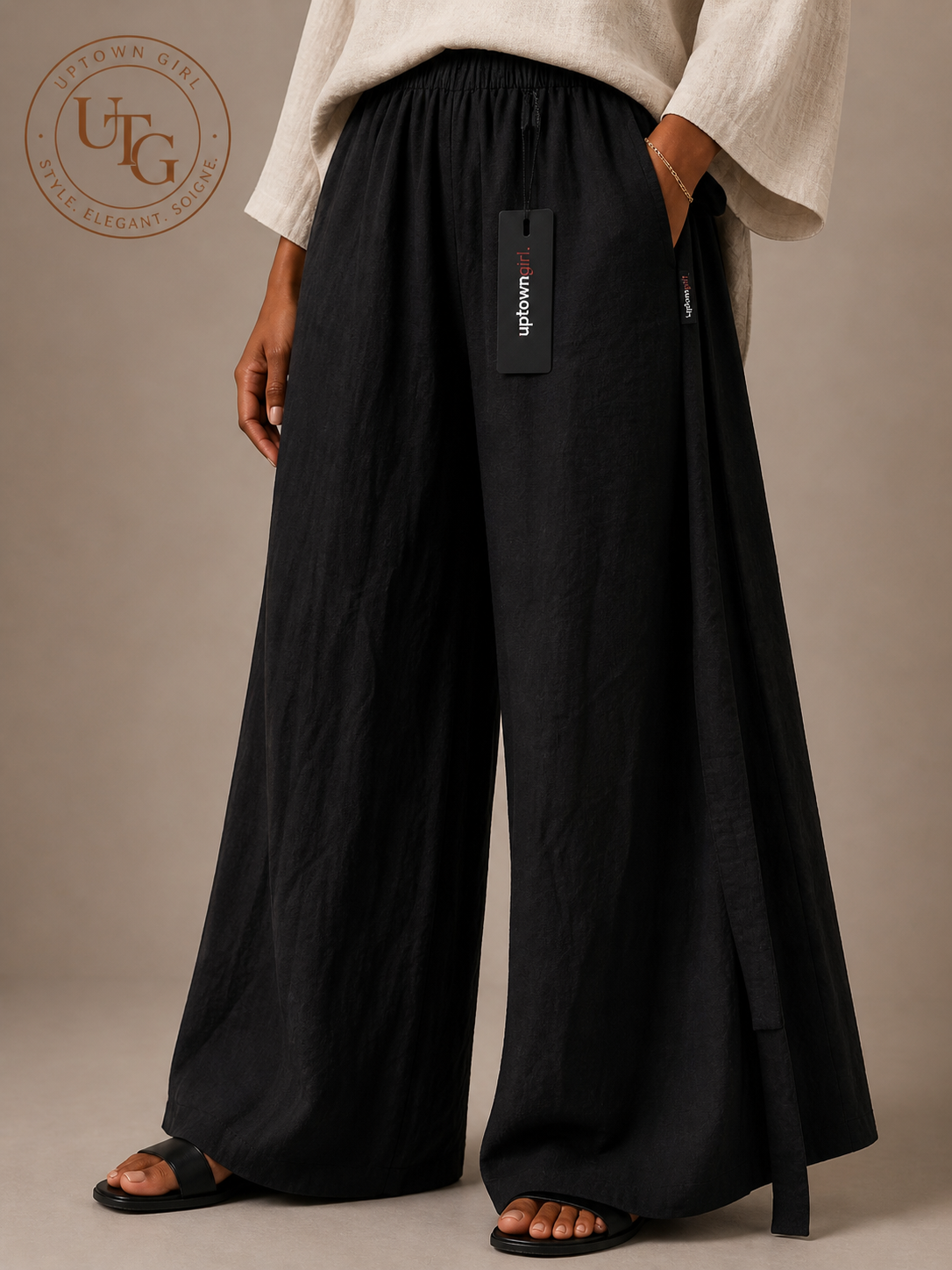 Relaxed Wide-Leg Trousers
