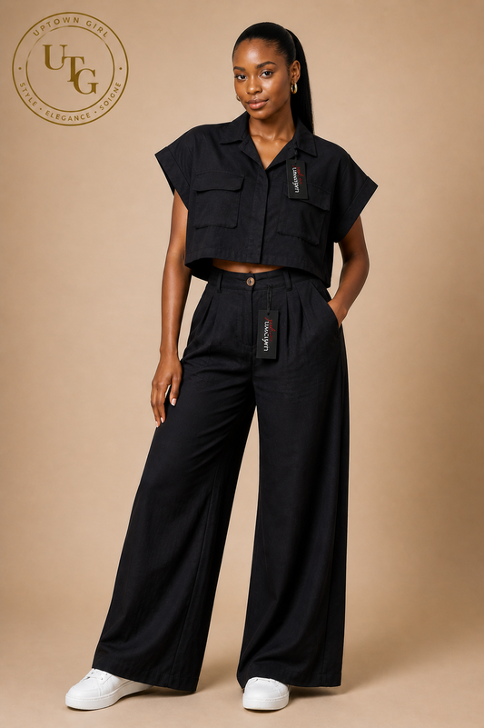 Luxe Wide-Leg Two-Piece Set