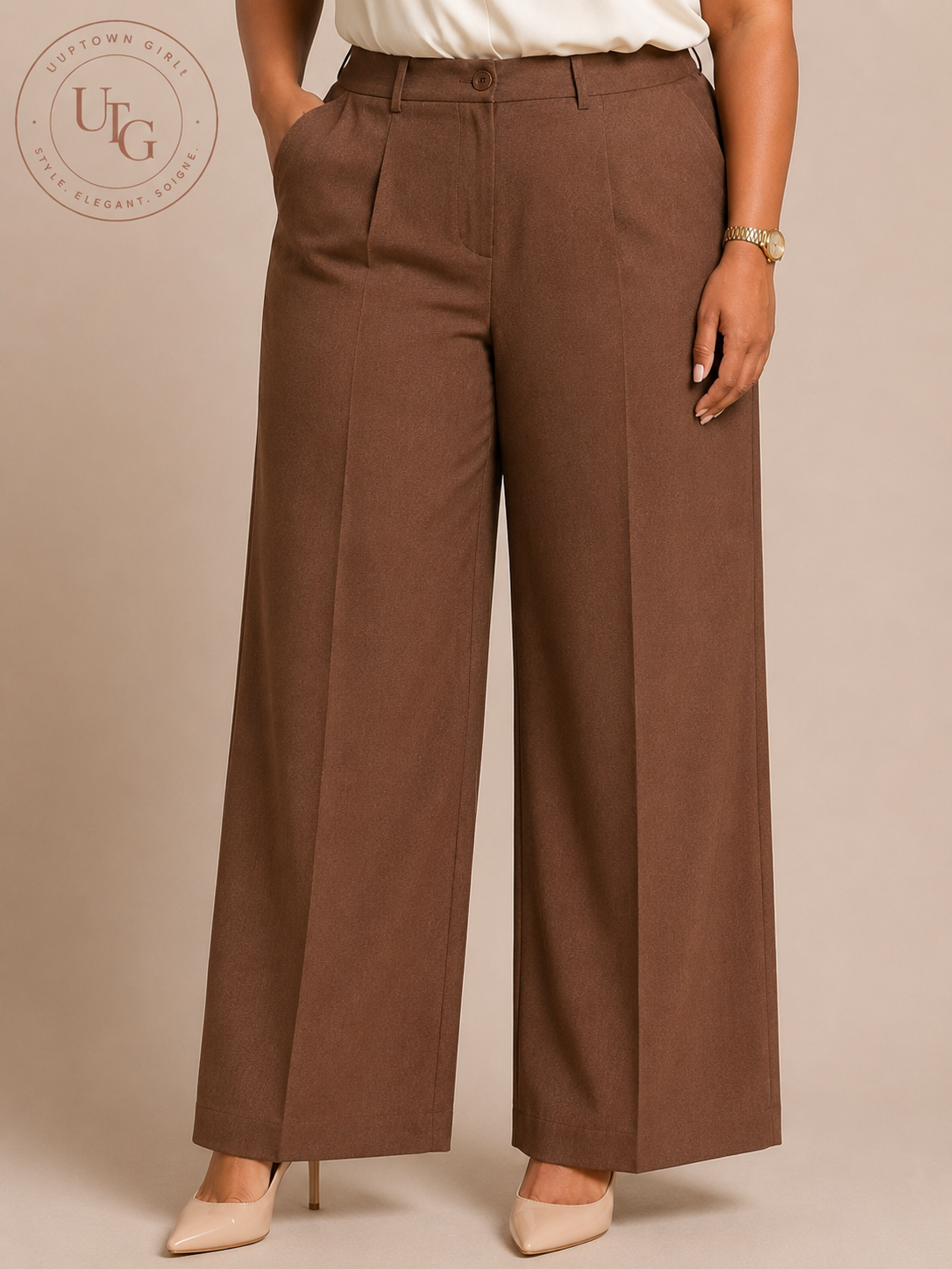 Tailored Wide-Leg Trousers